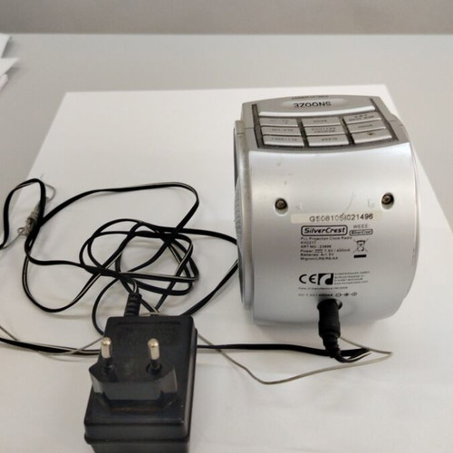 Portable radio with alarm clock like new, gray