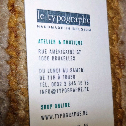 Designer mini cards new, set with envelopes Le Typographe