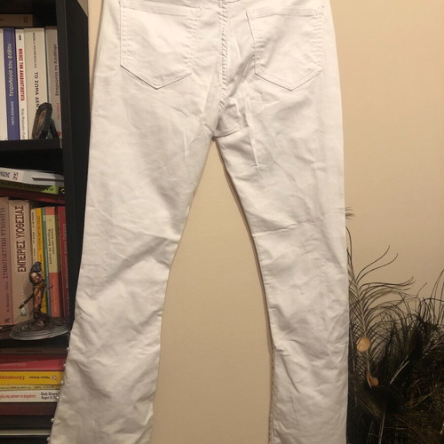 Women's white denim pants new, size Small