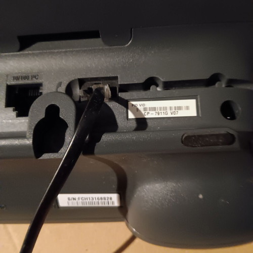 Cisco landline phone used, silver, wired