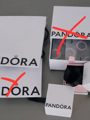 Κουτιά και τσάντα Pandora καινούργια, σετ 3 τεμαχίων