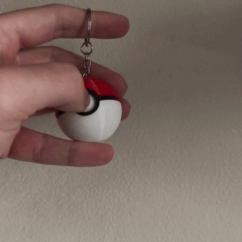 3D Printed Pokeball Clicker Keychain with Mechanical Switch