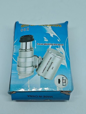 Pocket Microscope 60x with LED and UV Light like new