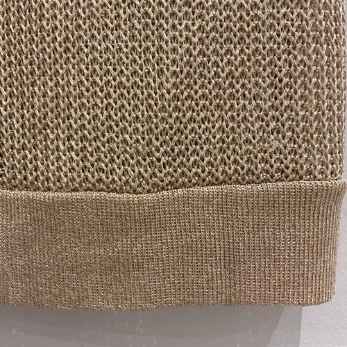 Danoff evening gold knitted blouse used, one size