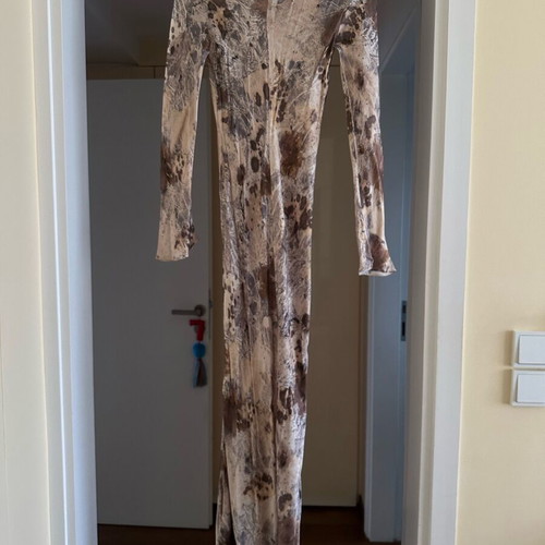 Zara dress with draped neckline and marble print new with tags