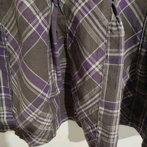 Cecil plaid skirt m/l used with gift gray-purple top