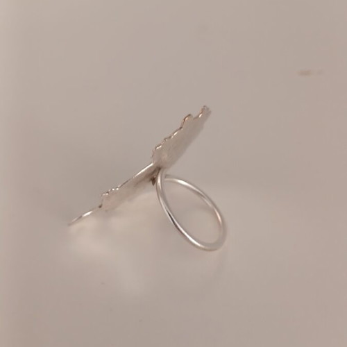 Handmade ring made of silver-plated copper new
