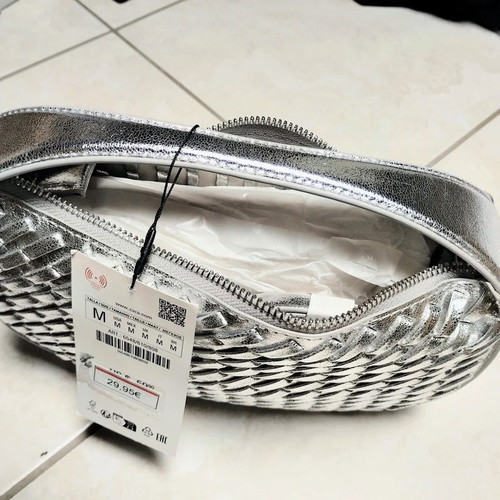 Zara silver small handbag crossbody bag new