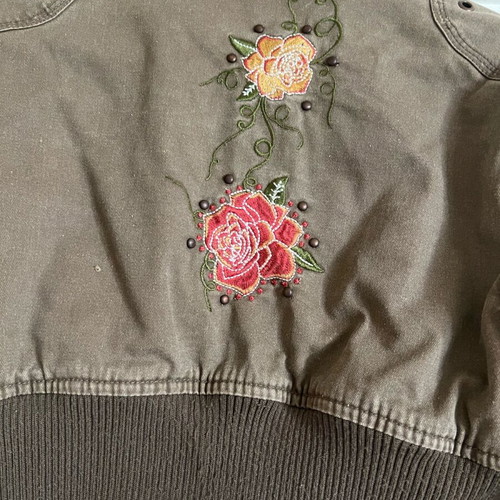 Crop jacket green like new, size L