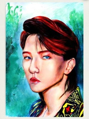 Baekhyun EXO Kokobop poster like new, A4 velvet paper