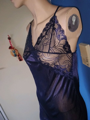 Νυχτικό σε μπλε χρώμα σαν καινούργιο με μοναδικό σχέδιο