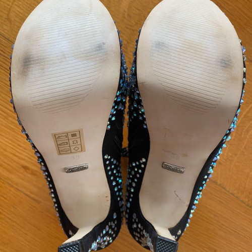 Buffalo London ankle boots with rhinestones like new, size 38, black