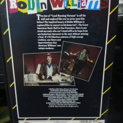 An Evening With Robin Williams VHS tape flawless
