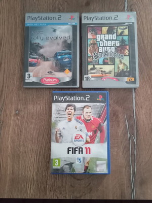 Παιχνίδια Ps2 σαν καινούργια, περιλαμβάνουν Fifa 2011, Grand Theft Auto, WRC