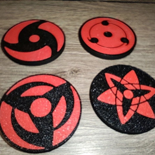 Uchiha Edition set of 4 handmade fridge magnets new