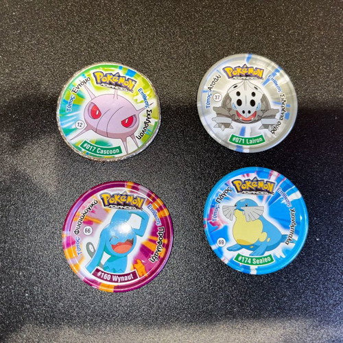 Pokemon Metal Tazos used, numbers 12, 37, 66, 69