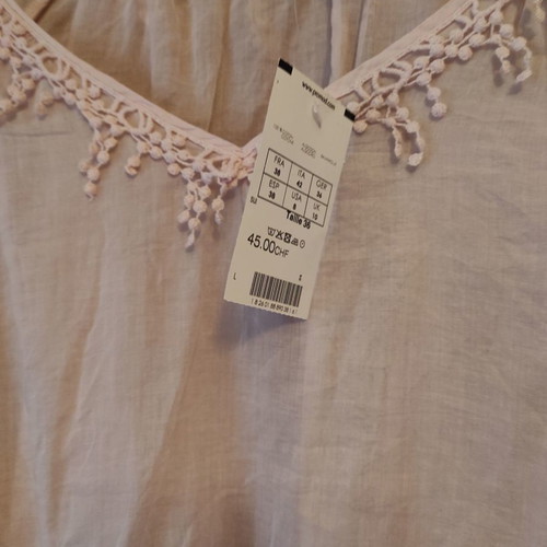 Summer blouse pink powder new, thin fabric size M