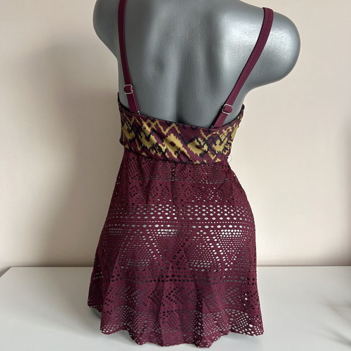 Tankini swimsuit new, size M/L, red and yellow