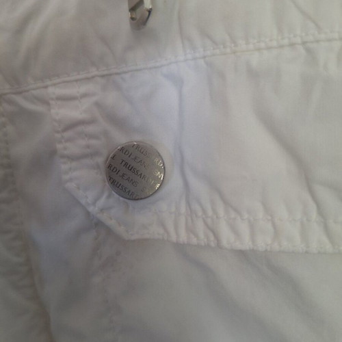 Trussardi Jeans men's windbreaker jacket, white, size S/M