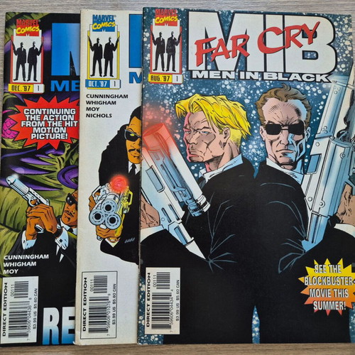 Men In Black comics used, August, October, December 1997 issues