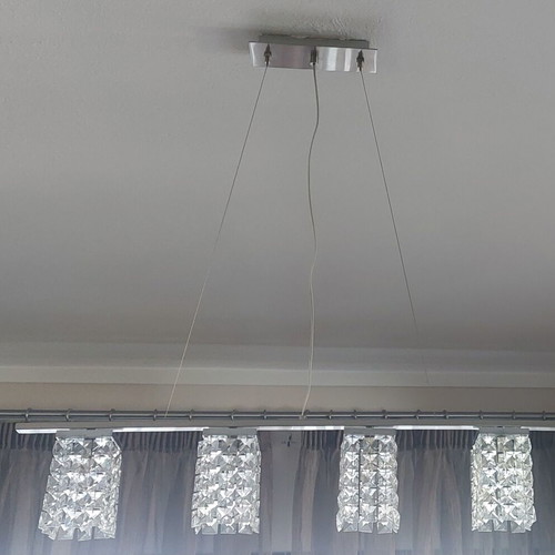 Dining light quadruple with Swarovski crystals, like new