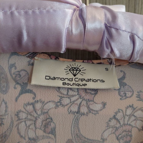 Diamond creations dress used, maxi with burrow pattern, size S