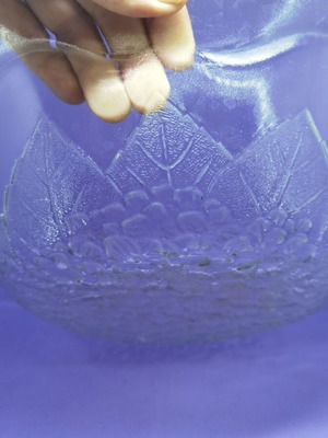 Bowl white transparent large like new