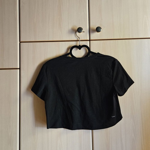 Adidas black crop top t-shirt, XS