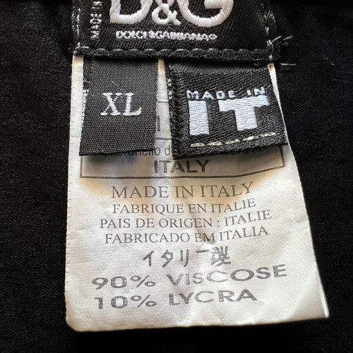 Dolce & Gabbana black blouse with grey print like new, size XL