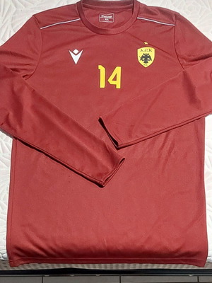 AEK Handball Macron long-sleeve warm-up jersey 2023-2024, number 14 Skalic