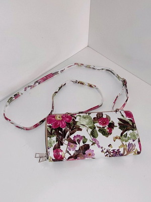 Floral Wallet new with adjustable crossbody strap