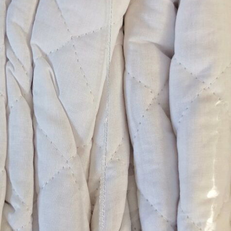 Quilted mattress topper double size new, 100% cotton, with elastic