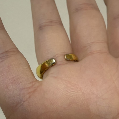 Loisir golden vintage iconic chic ring made of S925 silver, like new