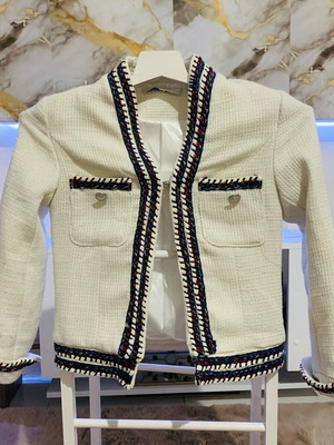 Chanel women's knitted jacket like new, white, size L