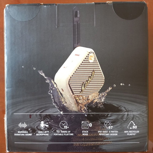 Marshall Willen Bluetooth Speaker 10W new, portable, waterproof, beige