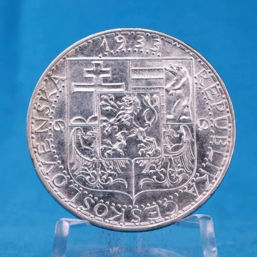 Czechoslovakia silver coin 20 koruny 1933 like new
