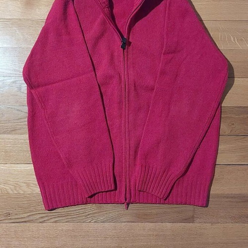 Ungaro wool full zip jacket like new, red, size XL