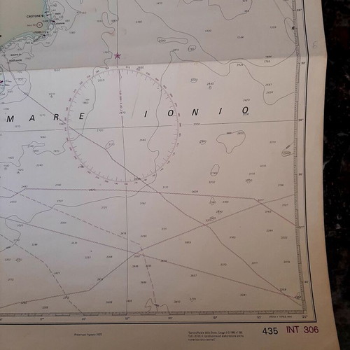 Nautical map Adriatic Sea Ionian Sea