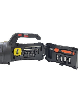 Επαναφορτιζόμενος φακός LED με σετ εργαλείων 14 τεμαχίων