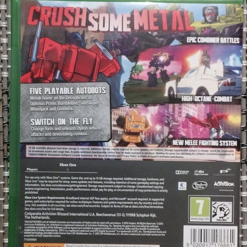 Transformers Devastation Xbox One like new