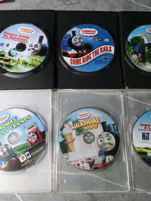 Thomas the Tank Engine DVD used, pack of 6, dubbed