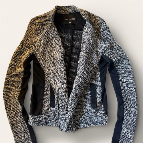 Top Secret women's black and white textured jacket like new XS–S