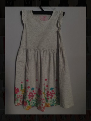 Girls' dress like new, gray, size 140 cm, summer