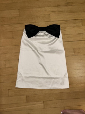 Strapless dress with bow new, size S