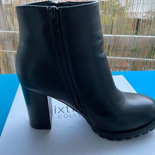 Sixth Sens Collection boots used, black, size 36, eco leather