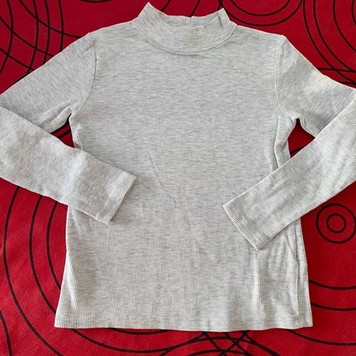 H&M Kids Grey Shirt 110/116 Like New Basic Rib Top