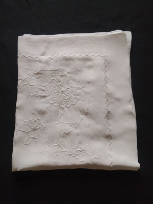 Vintage set of 2 rayon pillowcases with embroidery like new