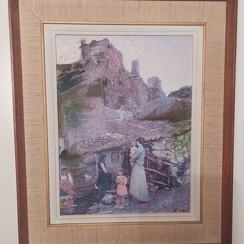 Silk screen printing painting used, dimensions 30cm x 37cm