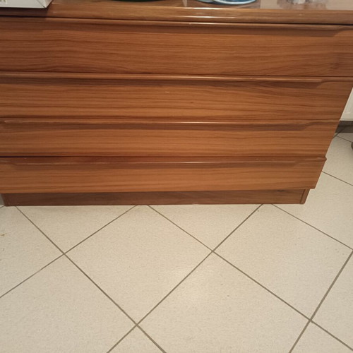 Furniture set like new including wardrobe, bed, table, drawers, sofa, and cabinet