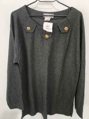 Blouse gray new with gold buttons size 42
